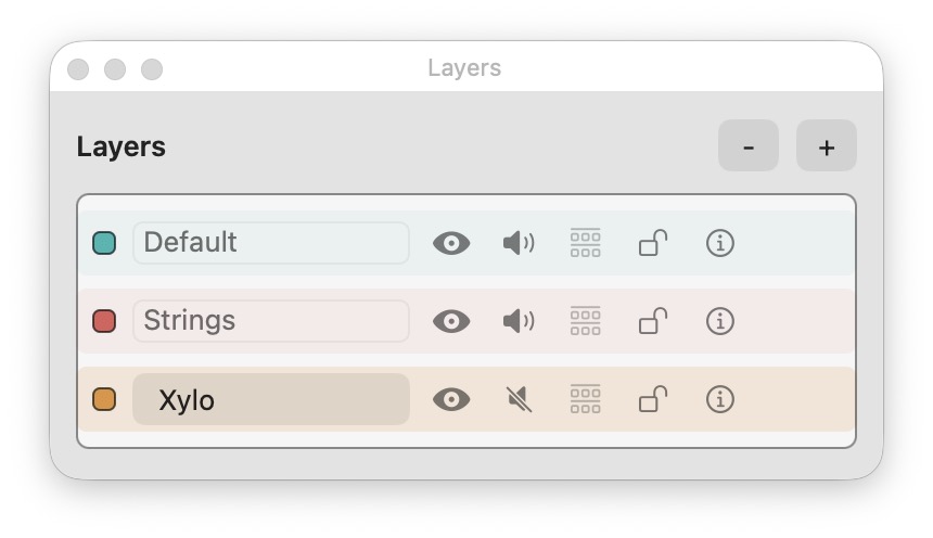 HyperChord musical layers palette